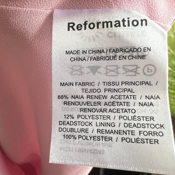 Reformation Valora Satin Halter Maxi Dress in Color Babygirl Pink Size 10 - Picture 5 of 9